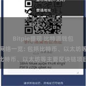 Bitpie提现 比特派钱包支持的区块链网络一览: 包括比特币、以太坊等主要区块链项目