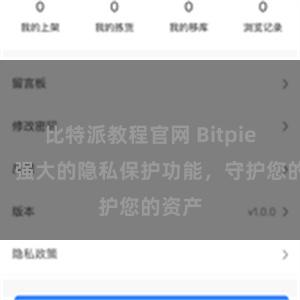 比特派教程官网 Bitpie钱包：强大的隐私保护功能，守护您的资产