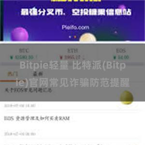 Bitpie轻量 比特派(Bitpie)官网常见诈骗防范提醒