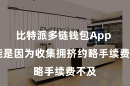 比特派多链钱包App  可能是因为收集拥挤约略手续费不及